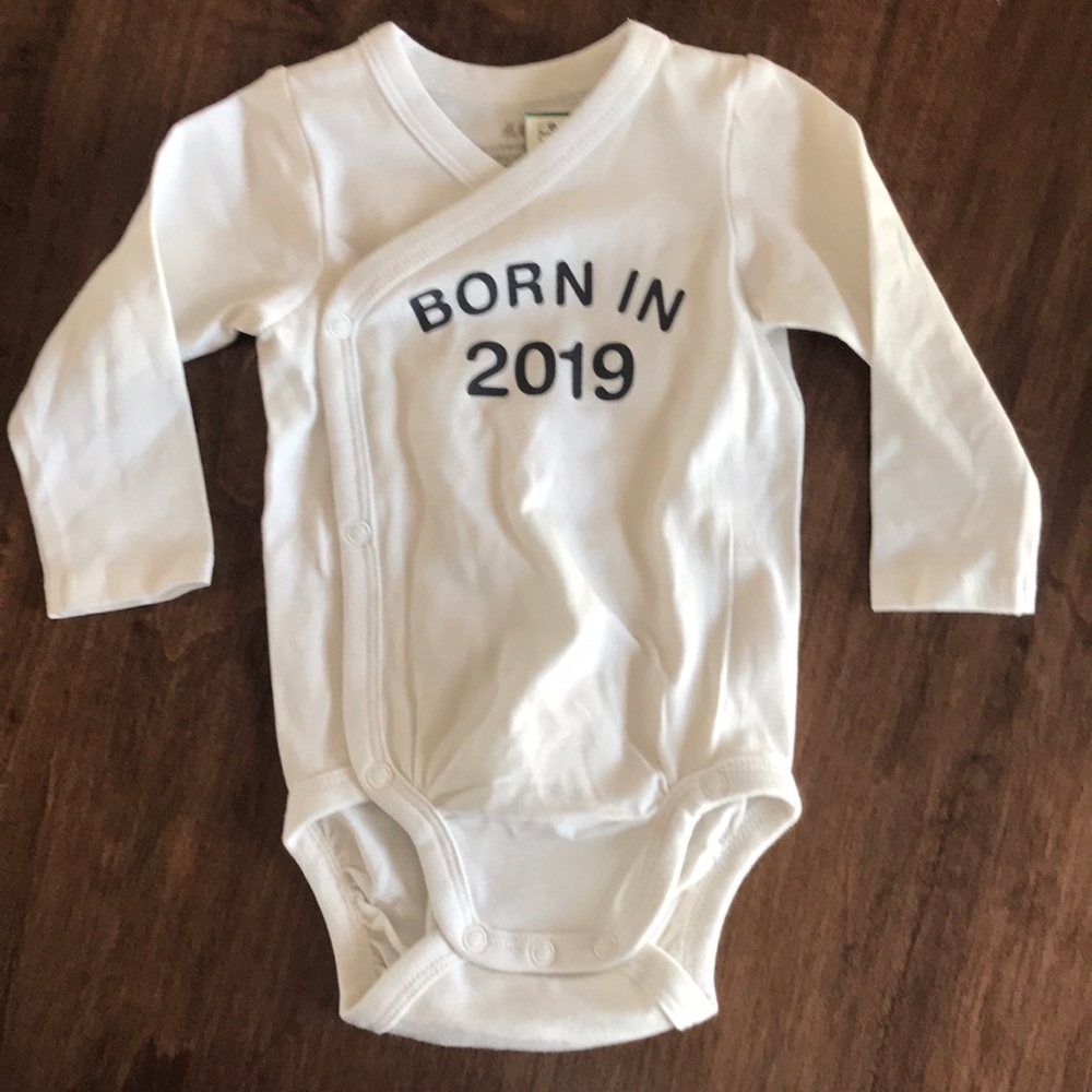 NEW! “Born in 2019” Baby Onesie, 2-4M